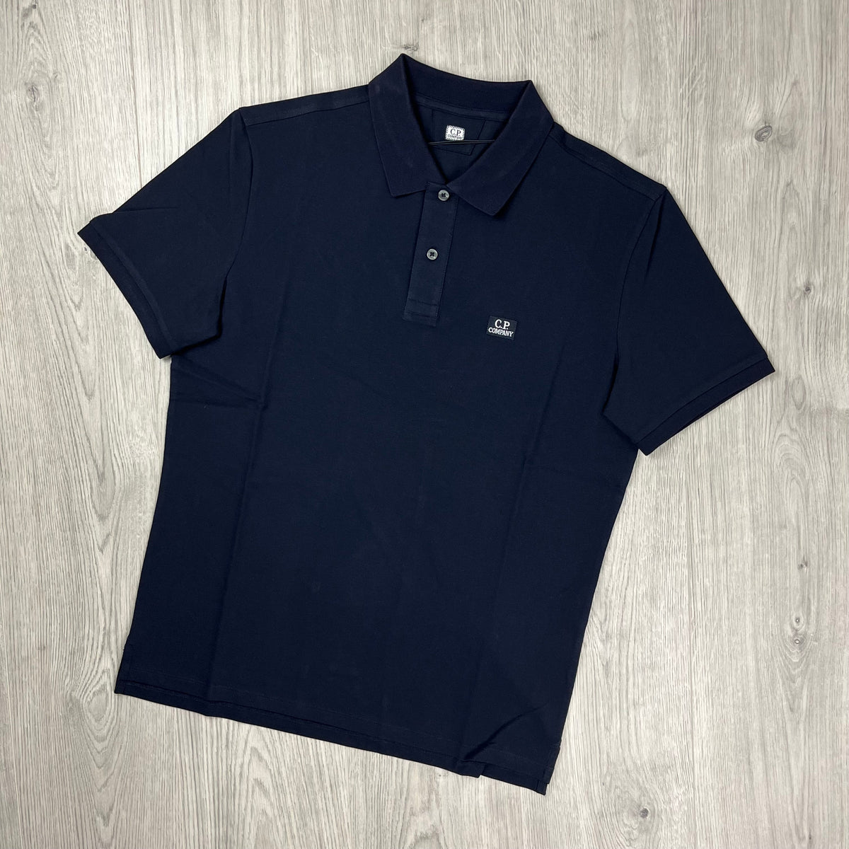 CP Company Piquet Polo Shirt - Navy Castmark