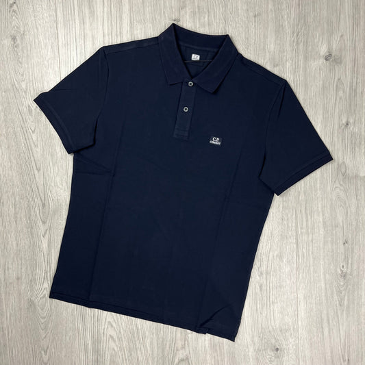 CP Company Piquet Polo Shirt - Navy Castmark