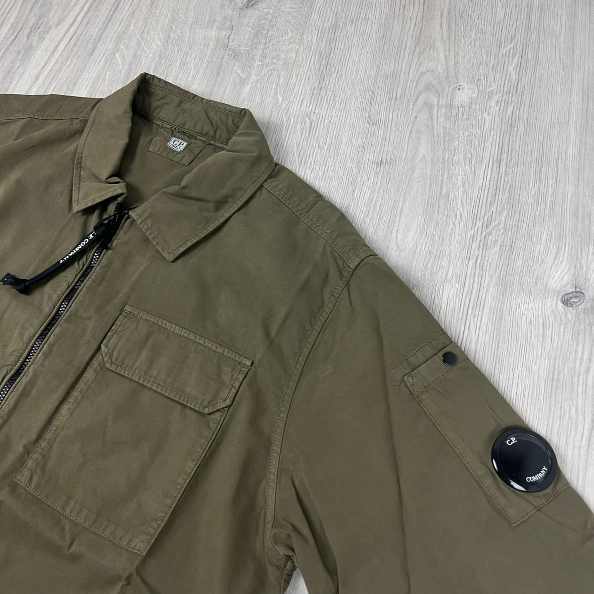 CP Company Zip Overshirt - Ivy Green Castmark