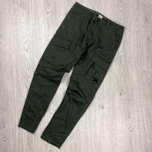CP Company Cargo Trousers - Ivy Green Castmark