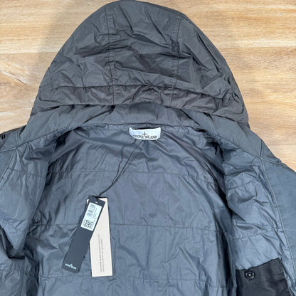Stone Island Crinkle Reps NY Padded Jacket in Lead Grey Castmark