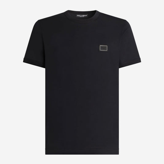 Dolce & Gabbana Logo New Plate Cotton T-Shirt