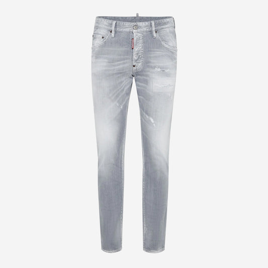 DSquared2 Brushed Grey Wash Skater Jeans