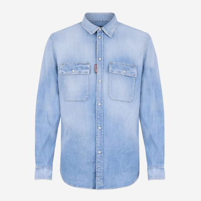 DSquared2 Light Wash Canadian Vintage Shirt