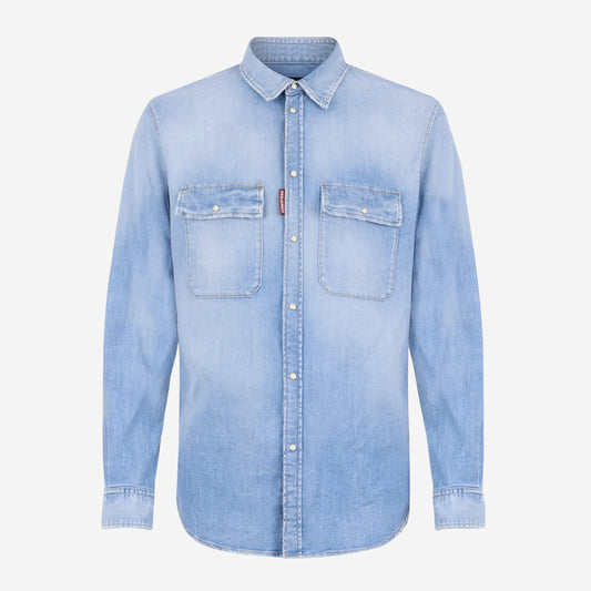 DSquared2 Light Wash Canadian Vintage Shirt