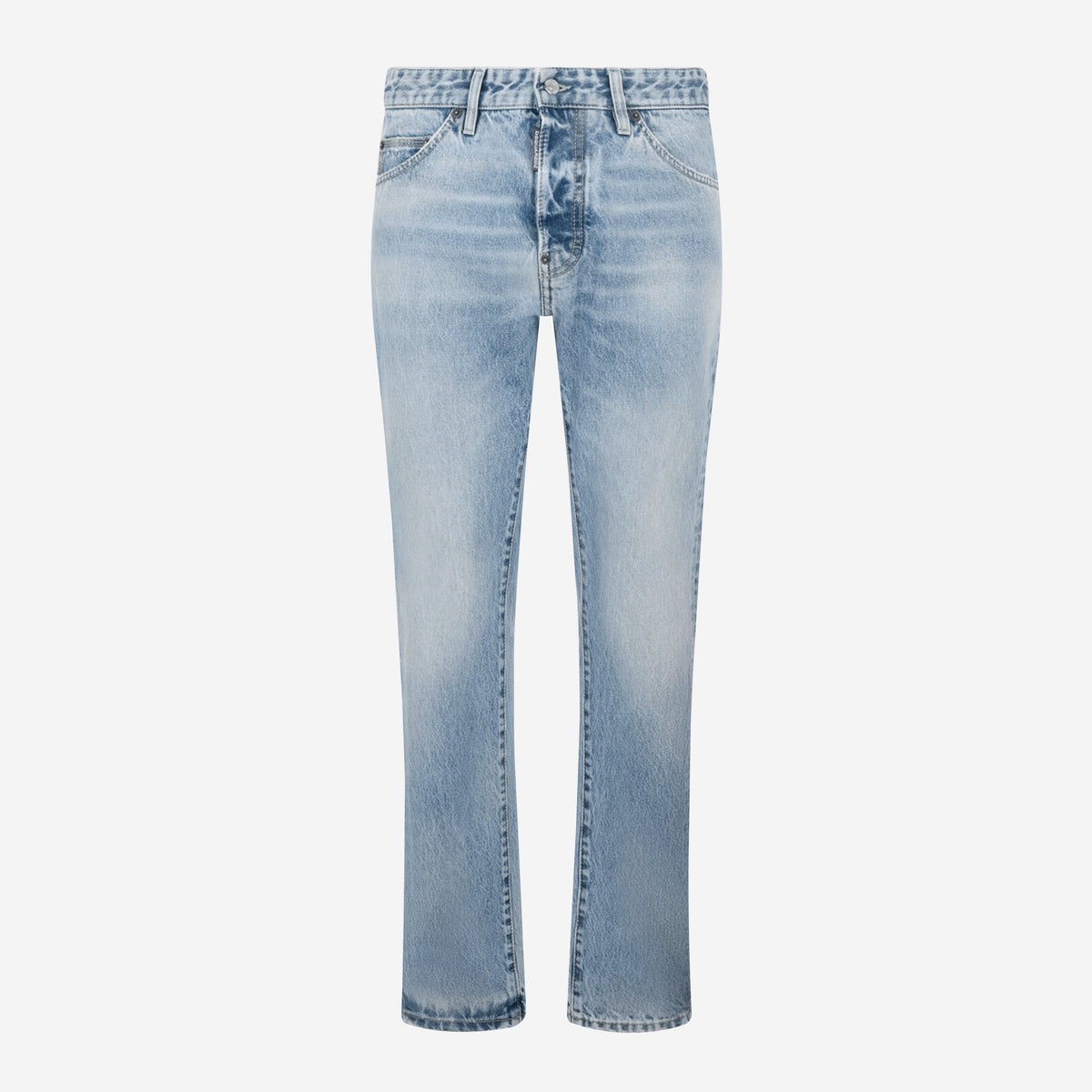 DSquared2 Light Diagonale Wash Teddy Jeans