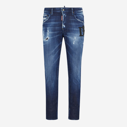 DSquared2 Dark Midnight Blue Wash Skater Jeans