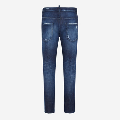DSquared2 Dark Midnight Blue Wash Skater Jeans