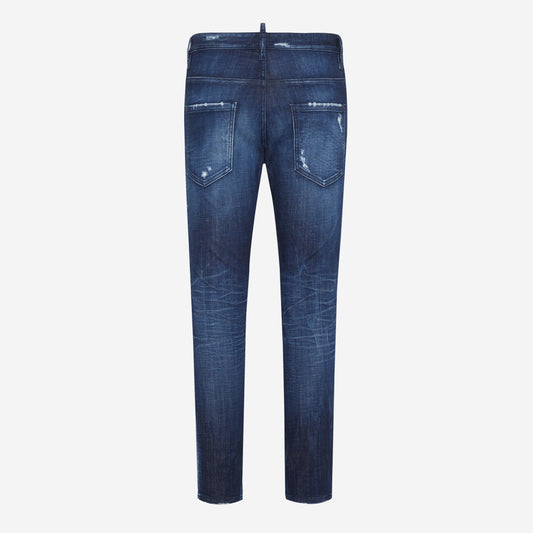 DSquared2 Dark Midnight Blue Wash Skater Jeans