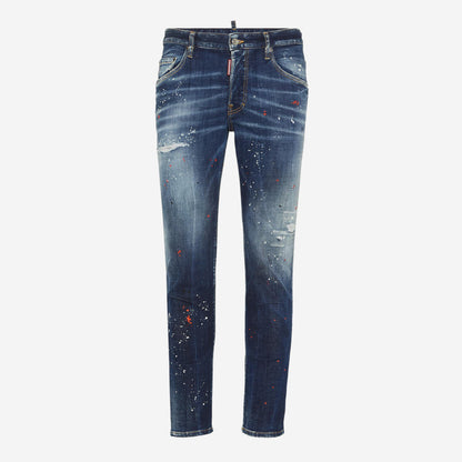 DSquared2 Medium Easy Red Spots Wash Skater Jean