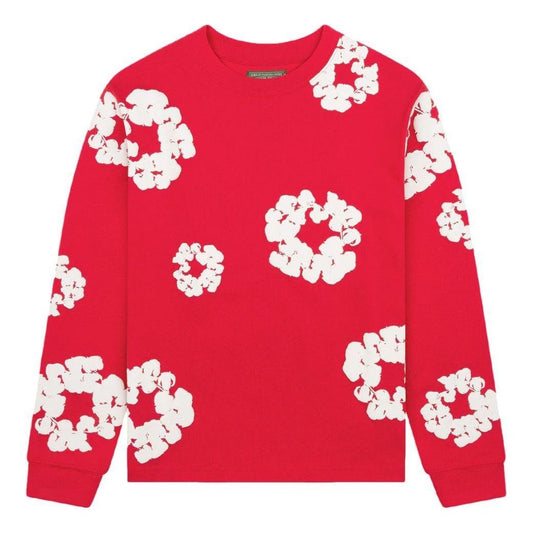 Denim Tears Cotton Wreath Long Sleeves T-Shirt 'Red' DT-074
