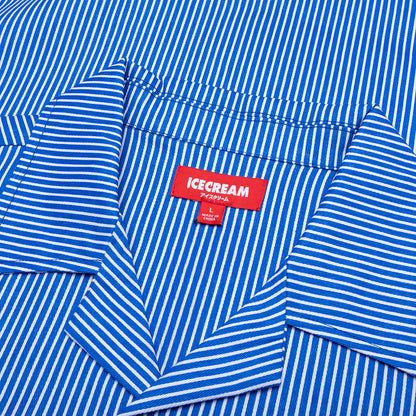 Decker S/S Woven Crop Fit Button Up - Victoria Blue