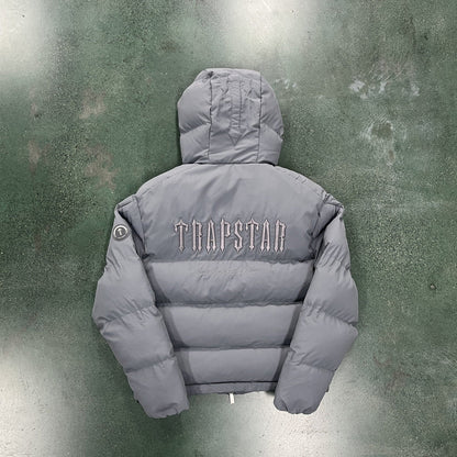 Trapstar Decoded 2.0 Hooded Puffer Jacket - Grey