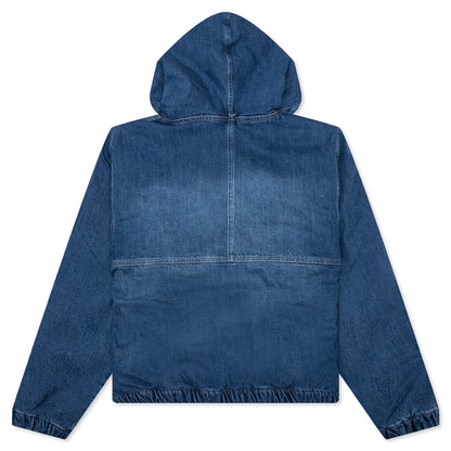 Denim Sherpa Work Jacket - Washed Blue