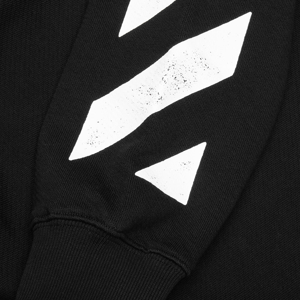 Diagonal Crewneck Sweatshirt - Black