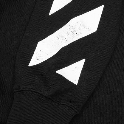 Diagonal Crewneck Sweatshirt - Black