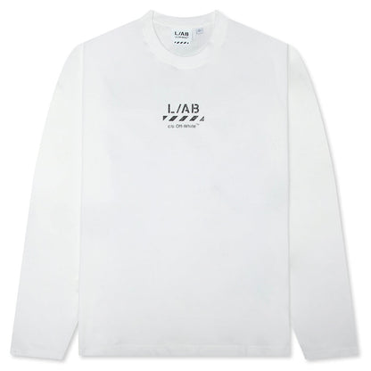 Core Diagonal L/S Tee - White