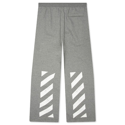 Core Diagonal Relaxed Sweatpants - Heather Grey