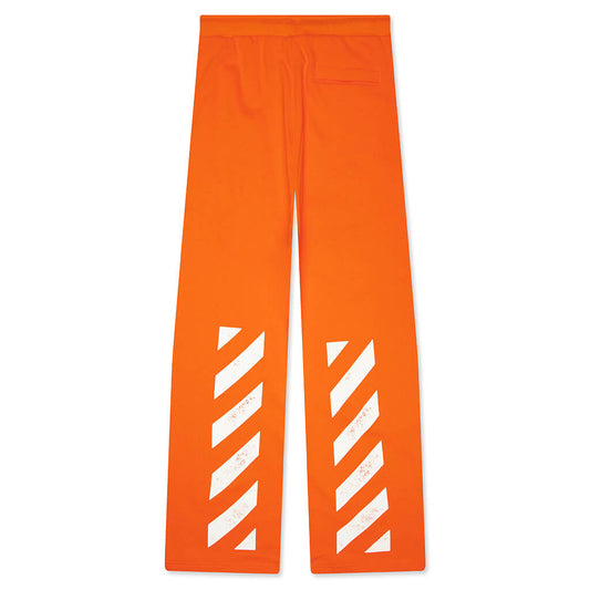 Core Diagonal Relaxed Sweatpants - Orange Tiger
