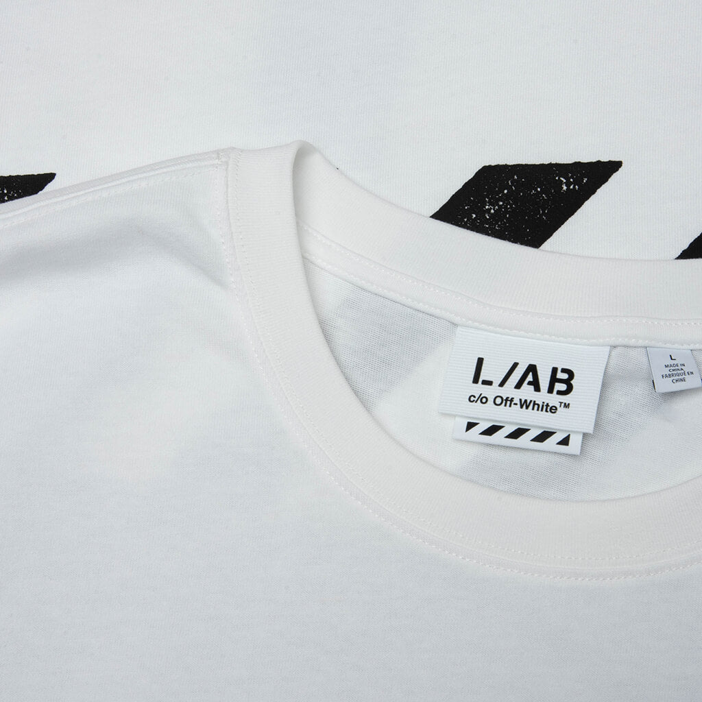 Core Diagonal S/S Tee - White