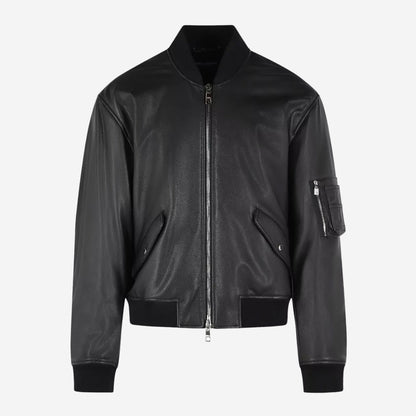 Dolce & Gabbana Leather Bomber Jacket