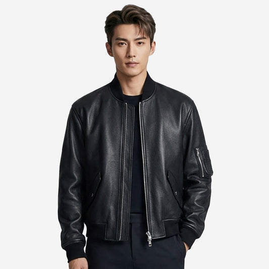 Dolce & Gabbana Leather Bomber Jacket