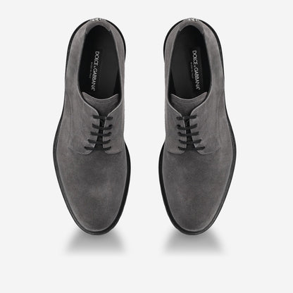 Dolce & Gabbana Grey Suede Derby Shoe