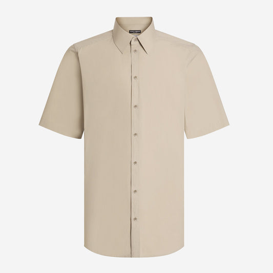 Dolce & Gabbana Extra Fine Poplin Gold Shirt