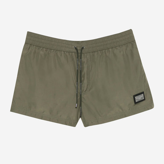 Dolce & Gabbana Branded Tag Short Swim Trunks
