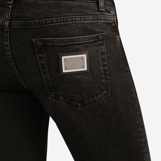 Dolce & Gabbana Skinny Fit Plaque Jeans