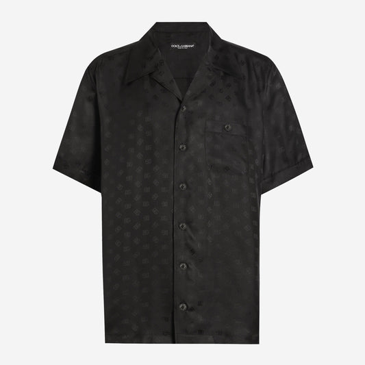Dolce & Gabbana DG Logo Jacquard Hawaii Shirt