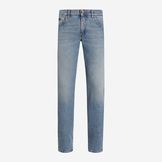 Dolce & Gabbana Skinny Fit Plaque Jeans