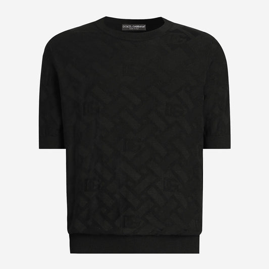 Dolce & Gabbana Micro-Dot Stitch Silk Knitwear