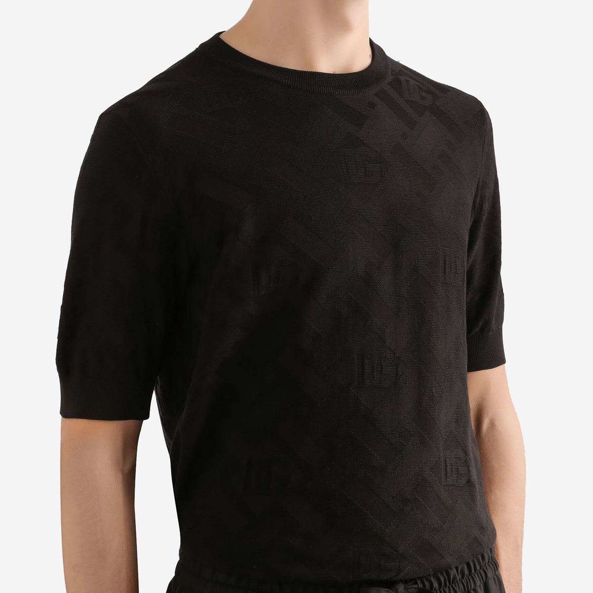 Dolce & Gabbana Micro-Dot Stitch Silk Knitwear