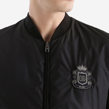 Dolce & Gabbana Crest Patch Bomber Jacket