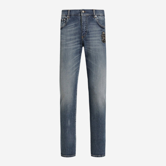 Dolce & Gabbana Heraldic Patch Jeans