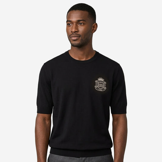 Dolce & Gabbana Heraldic Cotton Knitwear T-Shirt