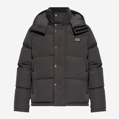 Dolce & Gabbana Hooded Plaque Puffa Jacket
