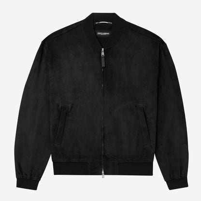 Dolce & Gabbana Suede Sheepskin Bomber Jacket