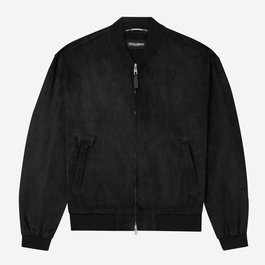 Dolce & Gabbana Suede Sheepskin Bomber Jacket
