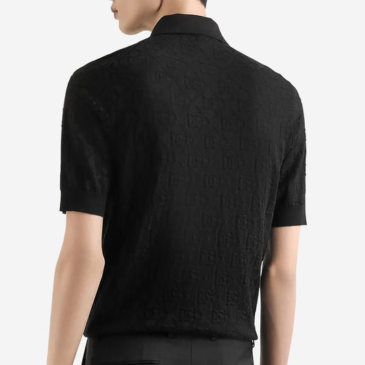 Dolce & Gabbana Silk Zip Polo Knitwear