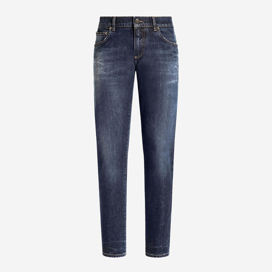 Dolce & Gabbana Skinny Fit Logo Embroidery Jean