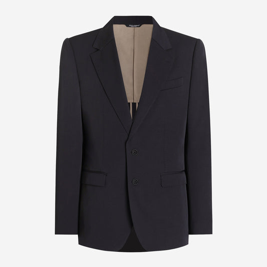 Dolce & Gabbana Single-Breasted Taormina Wool Canvas Jacket