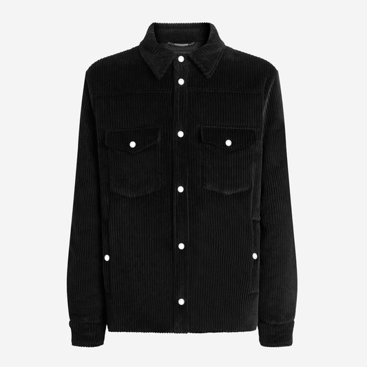 Dolce & Gabbana Padded And Quilted Velvet Shirt Jacket