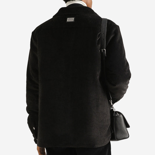 Dolce & Gabbana Padded And Quilted Velvet Shirt Jacket