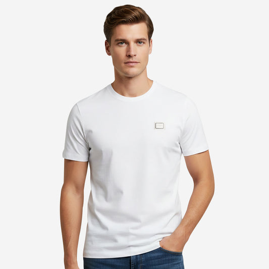 Dolce & Gabbana Logo New Plate Cotton T-Shirt