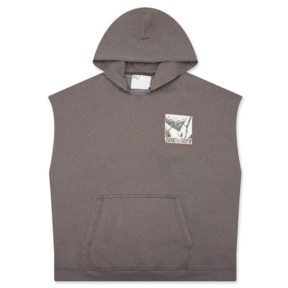 Dr. Blue Cut Off Hoodie - Brown