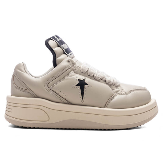 Rick Owens DRKSHDW x Converse Turbowpn Ox Leather Shoes - Oyster/Black