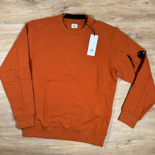 CP Company Diagonal Raised Lens Sweatshirt in Bombay Brown Castmark