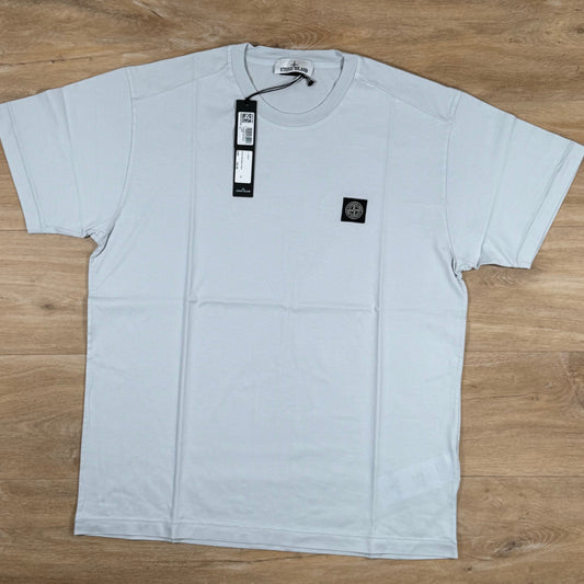 Stone Island Patch Logo T-Shirt in Sky Blue Castmark